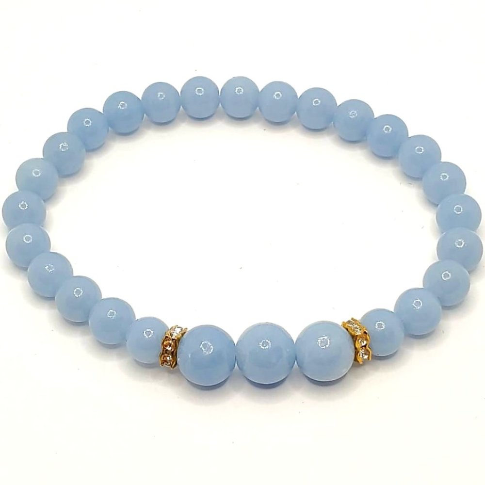 AAA Grade Angelite crystal beaded bracelet